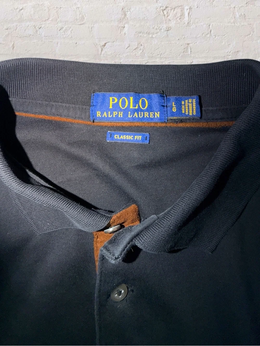 Polo Ralph Lauren Men’s L Classic Fit Long Sleeve Polo Multicolor Pony Black